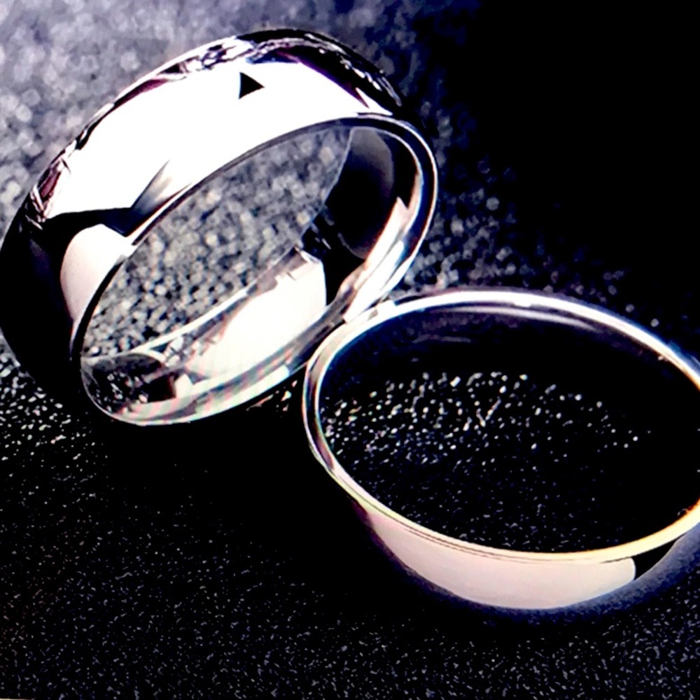 Wedding Ring Simple, stainless steel ring for men and women size 11